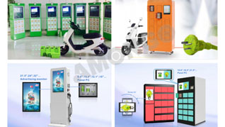 Amongo's Industrial Displays Used in IoT Applications (Parcel Locker, EV Battery Exchanging Stations)